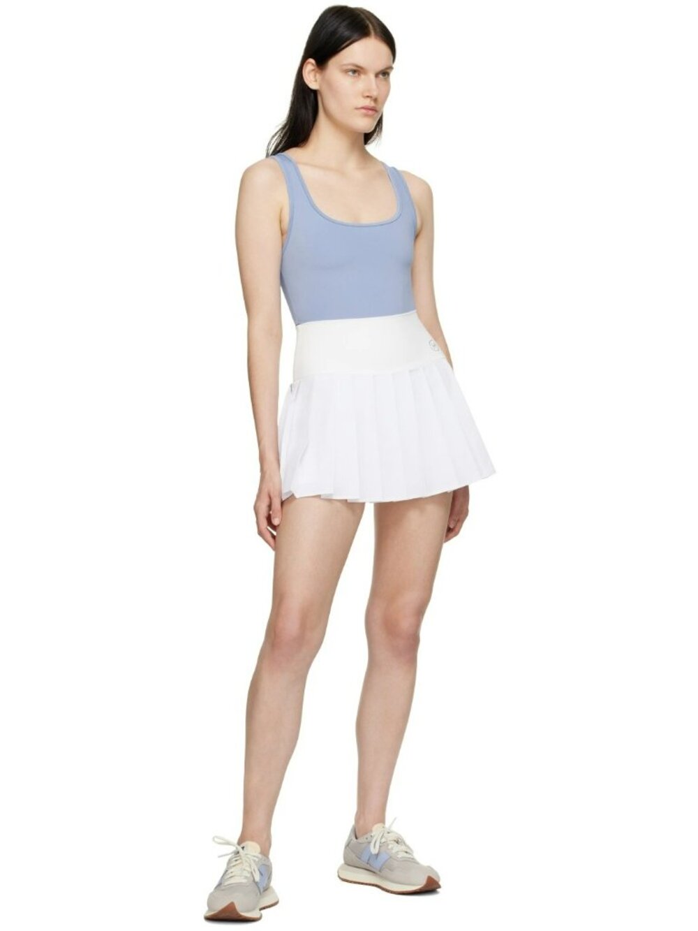 NEW heros White Tennis Swim Pleated Skirt Preppy Mini Athletic Workout Cute